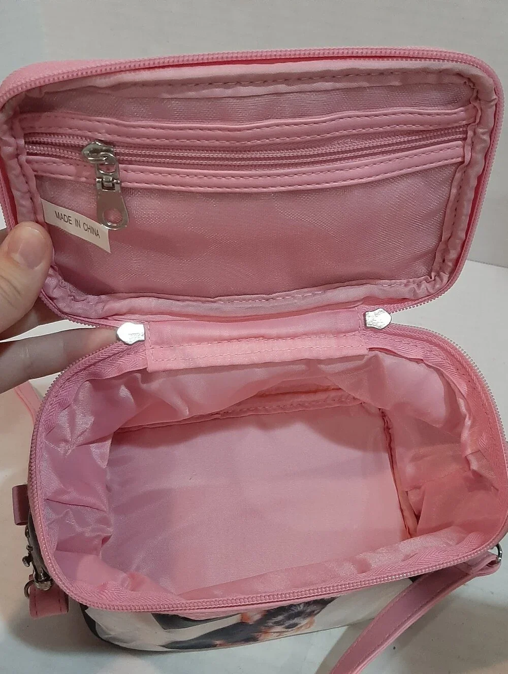 Yorkshire Terrier Cosmetics Makeup Train Case With Shoulder Strap